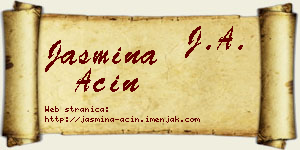 Jasmina Aćin vizit kartica